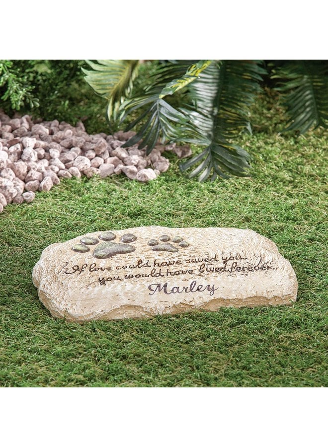Fox Valley Traders Personalized Forever Pet Memorial Garden Stone, Customized Indoor/Outdoor Décor, Crafted with 100% Resin, Loss of Pet Sympathy Gift - Measures 12” Long x 7 ½” Wide x ½” High - Image 2