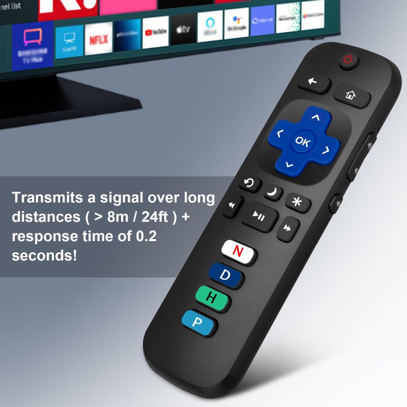LOUTOC Replacement RC280 RC282 fit for TCL-Roku-TV-Remote-Control, Universal TV Remote for Roku Ruko Ruku Hisense, Onn, Sharp, Philips TVs - Image 4