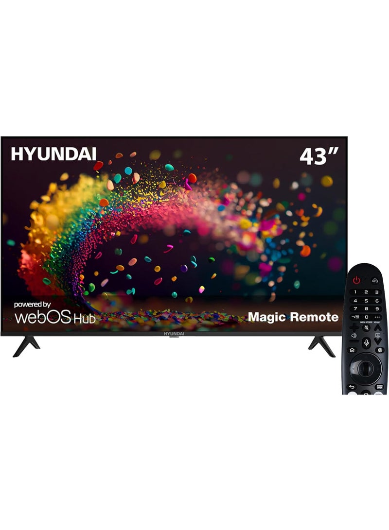 هيونداي شاشة LED ذكية بحجم 43 بوصة بدقة FHD بنظام WebOS وريسيفر مدمج - Image 1