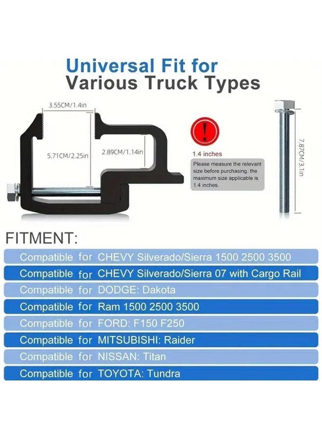 Heavy Duty Truck Bed Cover Mounting Bracket 4PCS Holder for RAM Dodge F150 F250 - Image 3