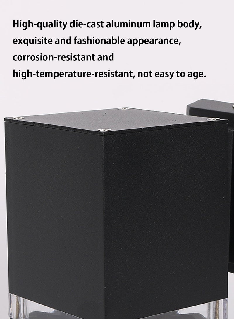 LOOPITYS Modern LED outdoor wall lamp, Outdoor lights, doorway lighting, outdoor wall lights，wall mounted from dusk to dawn, aluminum waterproof, black, color temperature 3000K warm light, front door light, porch, courtyard, wall mounted lighting fixtures - Image 5