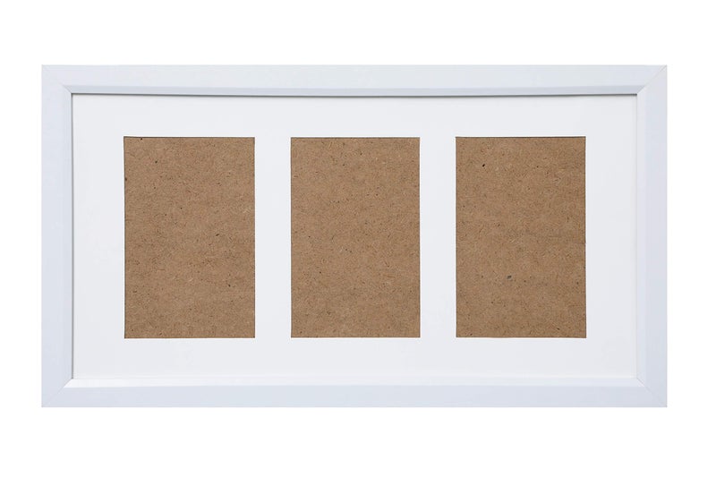 ARPAN Multi Aperture Photo Picture Frame 3 5 or 6 Aperture 3 Aperture White