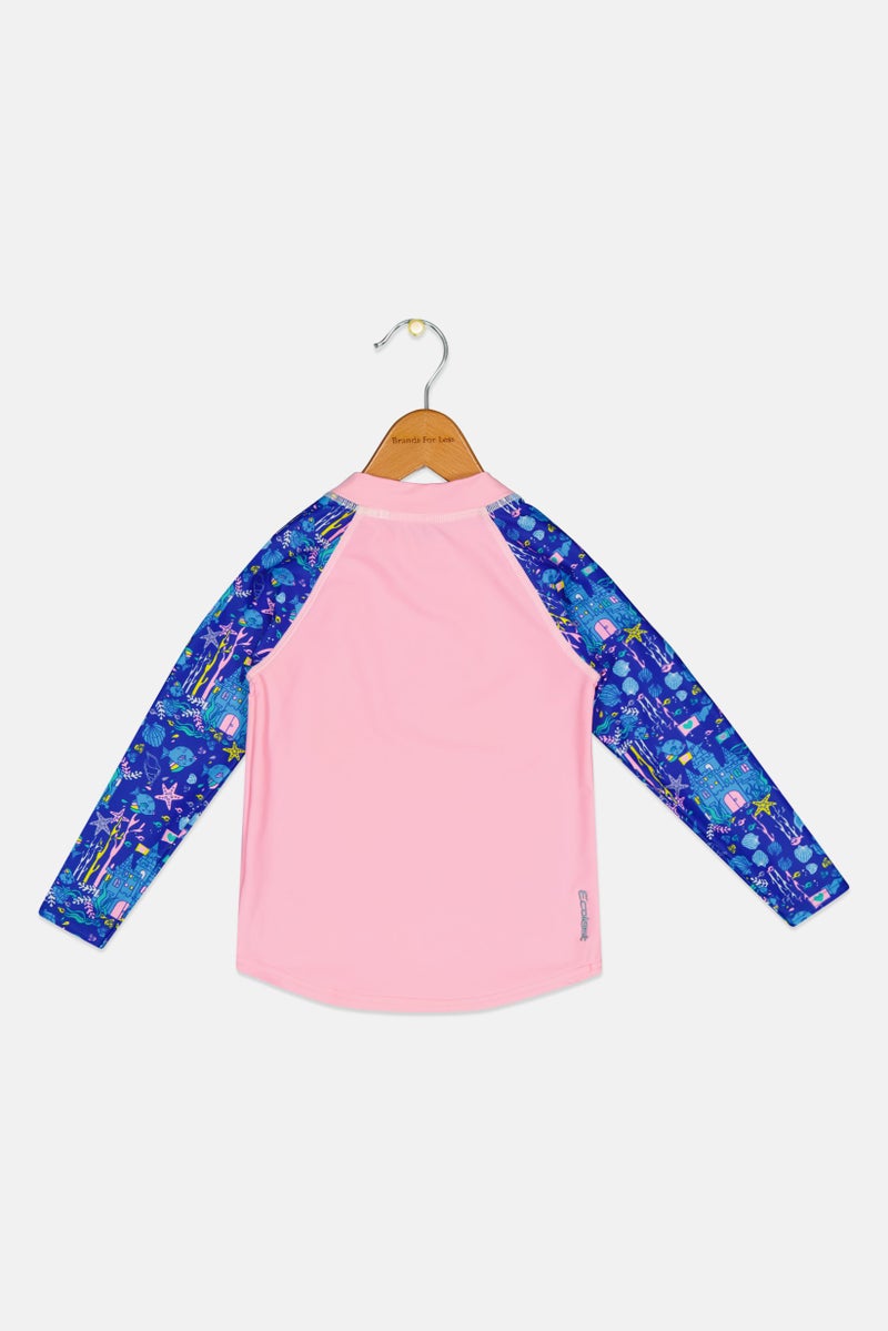 ZOGGS بلوزة واقية بأكمام طويلة مطبوعة لجميع الفتيات الصغيرات، متعددة الألوان - Image 2