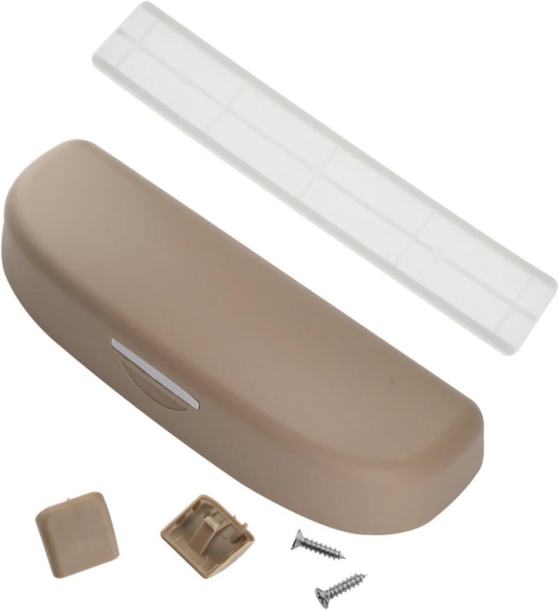 QASULER Car Sunglasses Holder - Beige - Image 1