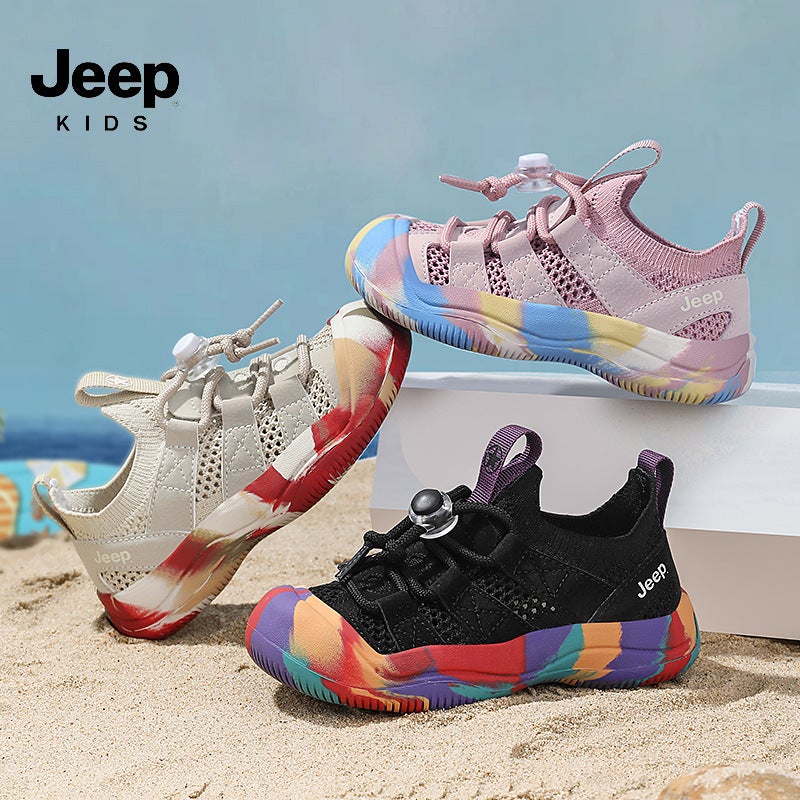 Jee/P Children'S Shoes For Boys Aged 6-12, Boys' Sandals, Outdoor Beach Shoes, Closed-Toe Sandals, Sports Mesh Shoes, Girls' Sandals - Image 2