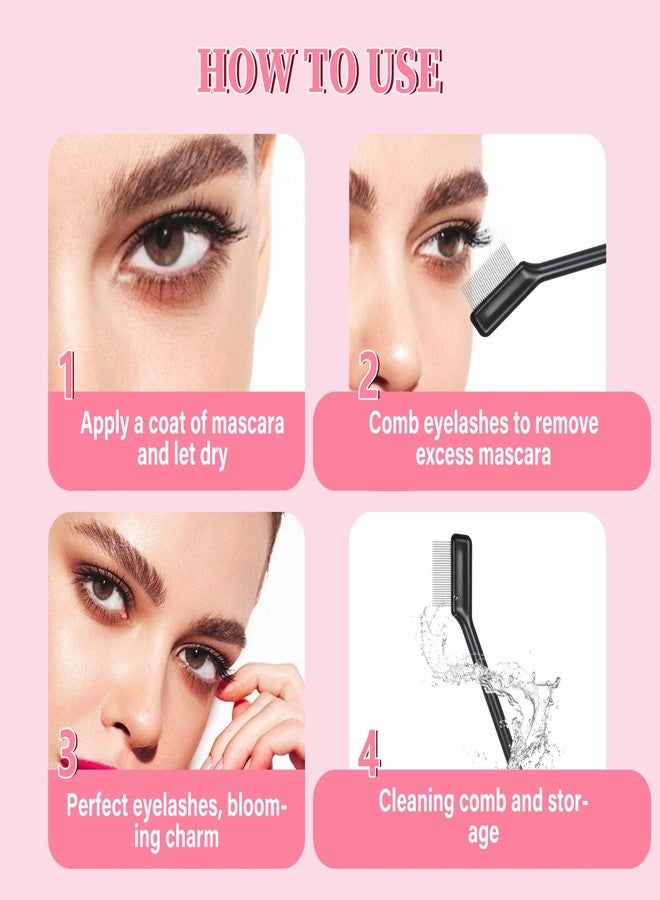 Sliverdew Dual-Ended Eyelash Comb and Eyebrow Brush, Professional Lash Separator Tool for Grooming, Portable Eyelash Brush for Travel, Home, and Professional Salon Use, Removes Mascara Clumps and Defines Brows - Image 5