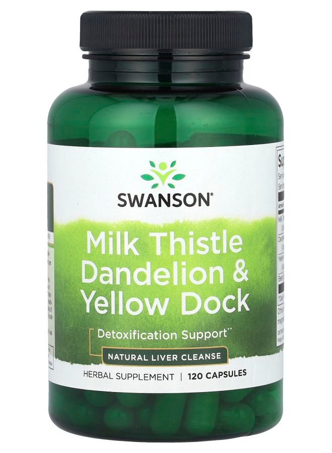 SWANSON Milk Thistle Dandelion & Yellow Dock 120 Capsules