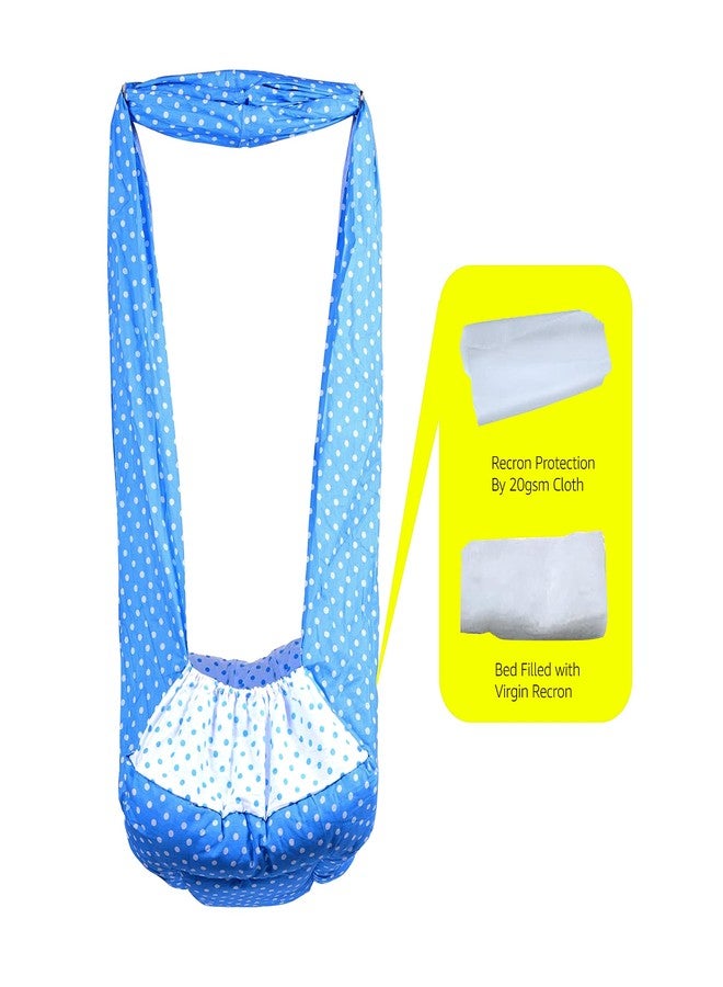 beetot Cotton Automatic Cradle for New Born Baby, Automatic Thottil, Joli, Uyyala and Jhula with Automatic Spring and Removable Cradle and Mosquito Net (Dark Blue) - Image 4