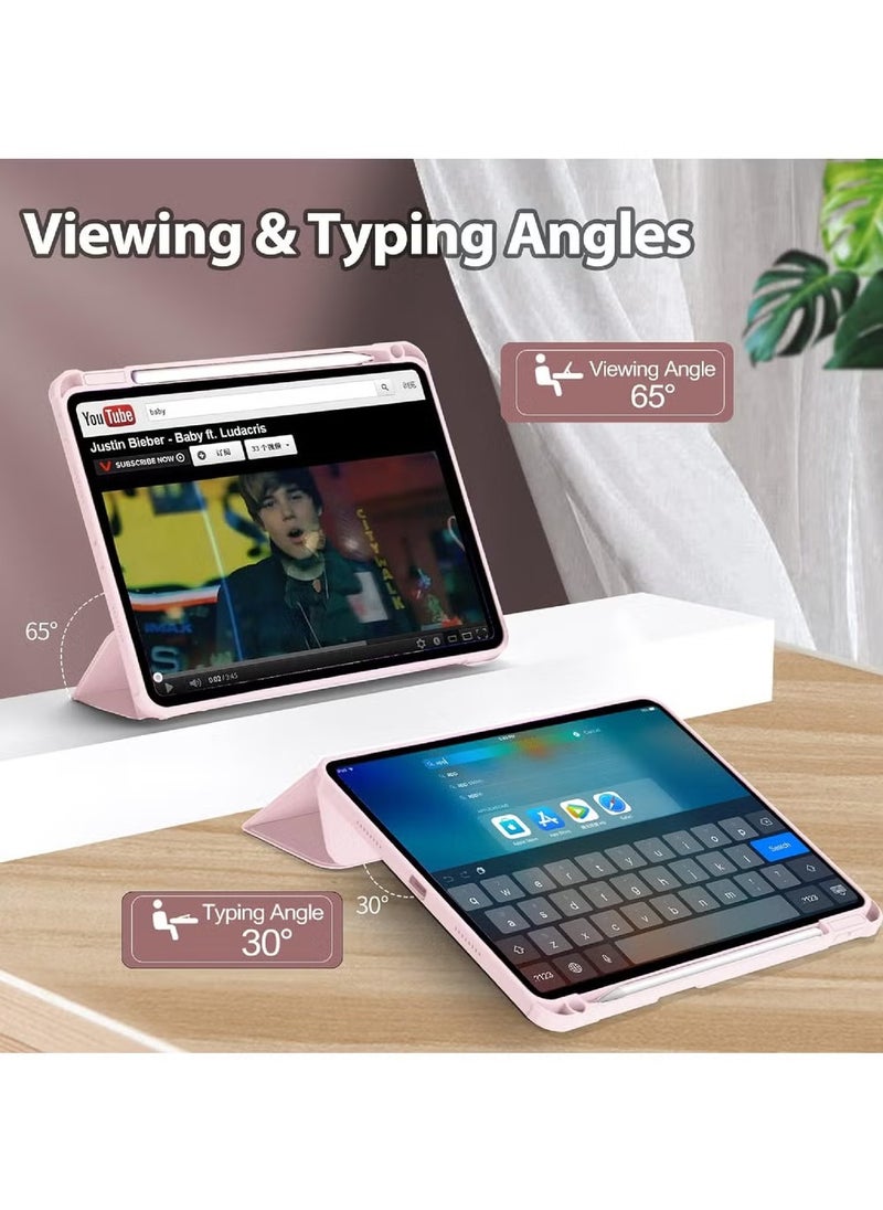 ليشب غلاف حماية لجهاز Apple iPad Pro 11 بوصة (2022/2021/2020/2018) مع حامل قلم، [يدعم شحن قلم Apple وTouch ID]، غلاف شفاف واضح مع ميزة النوم/الاستيقاظ التلقائي، باللون الأسود  - Image 3