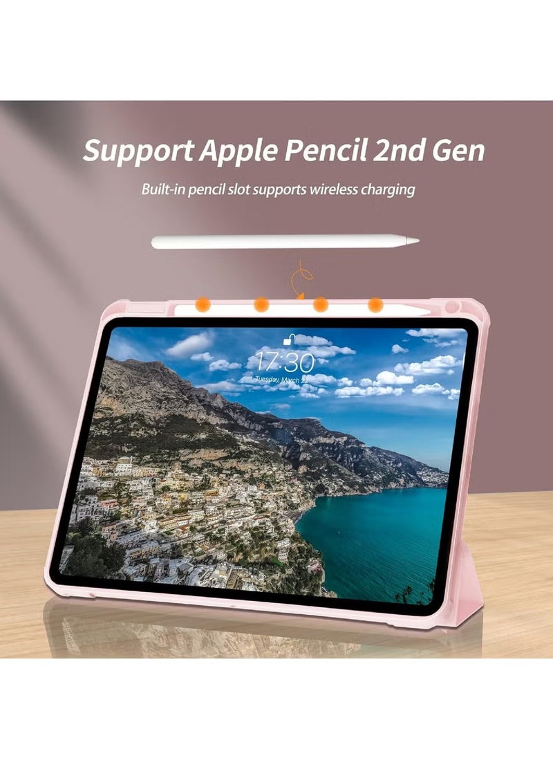 غلاف حماية لجهاز Apple iPad Pro 11 بوصة (2022/2021/2020/2018) مع حامل قلم، [يدعم شحن قلم Apple وTouch ID]، غلاف شفاف واضح مع ميزة النوم/الاستيقاظ التلقائي، باللون الأسود - pzsku/Z543111F34E8D6B718AB3Z/45/_/1725625003/07d792ac-dbe8-467c-8605-71e33cdb6800