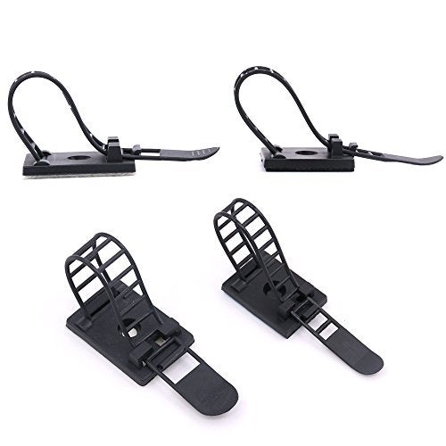 Rustark 50Pcs 2 Sizes Adjustable Self-Adhesive Nylon Cable Straps Cable Ties Cord Clamp for wire management, Large and Small - Image 3