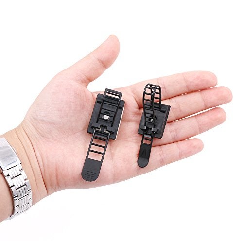 Rustark 50Pcs 2 Sizes Adjustable Self-Adhesive Nylon Cable Straps Cable Ties Cord Clamp for wire management, Large and Small - Image 4