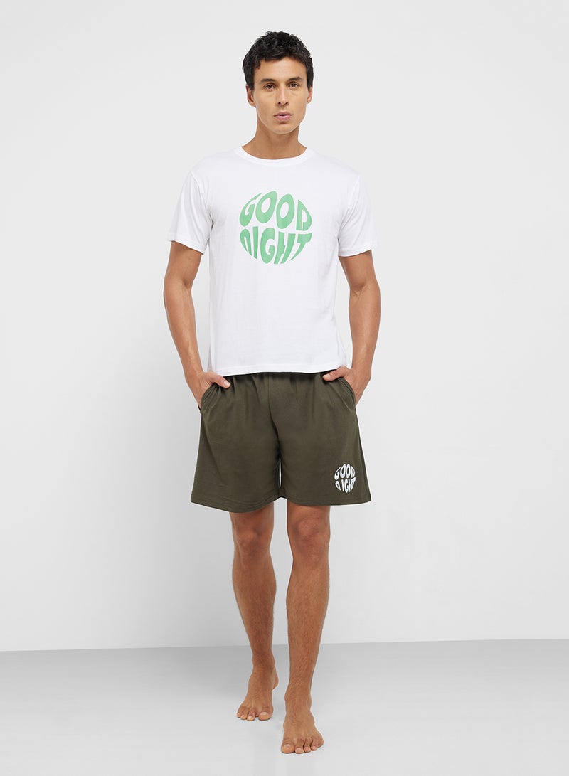 Seventy Five Nightwear T-Shirt & Shorts Set  - Image 1