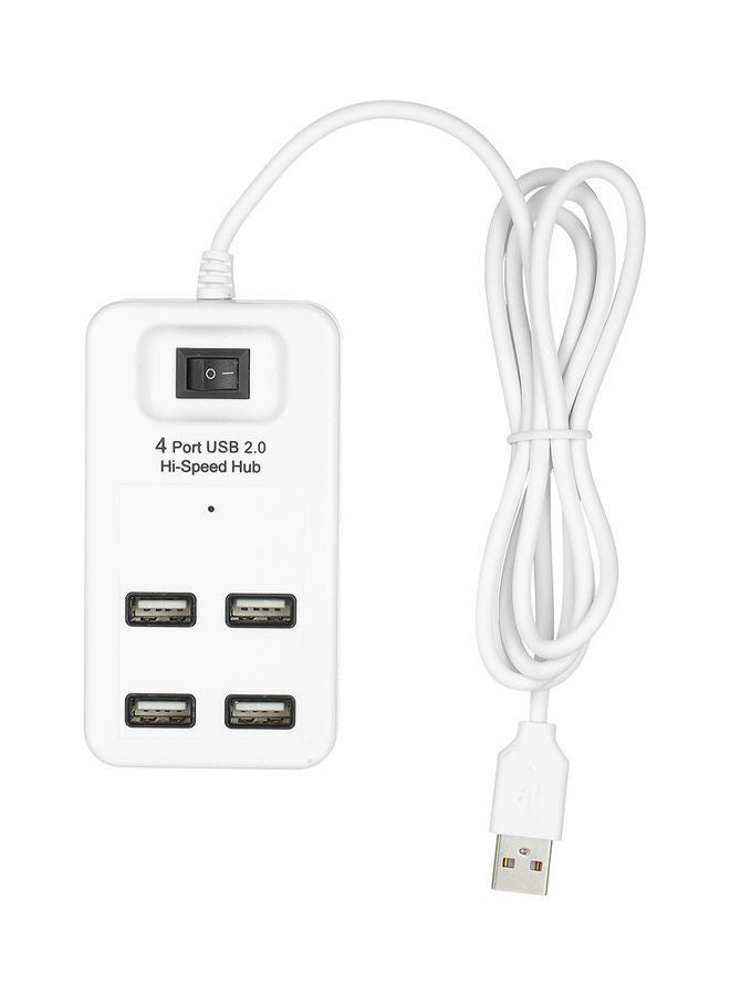 NIBEMINENT 4-Port USB 2.0 Hi-Speed Hub White - Image 4