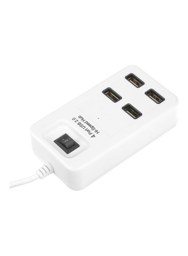 NIBEMINENT 4-Port USB 2.0 Hi-Speed Hub White - Image 2