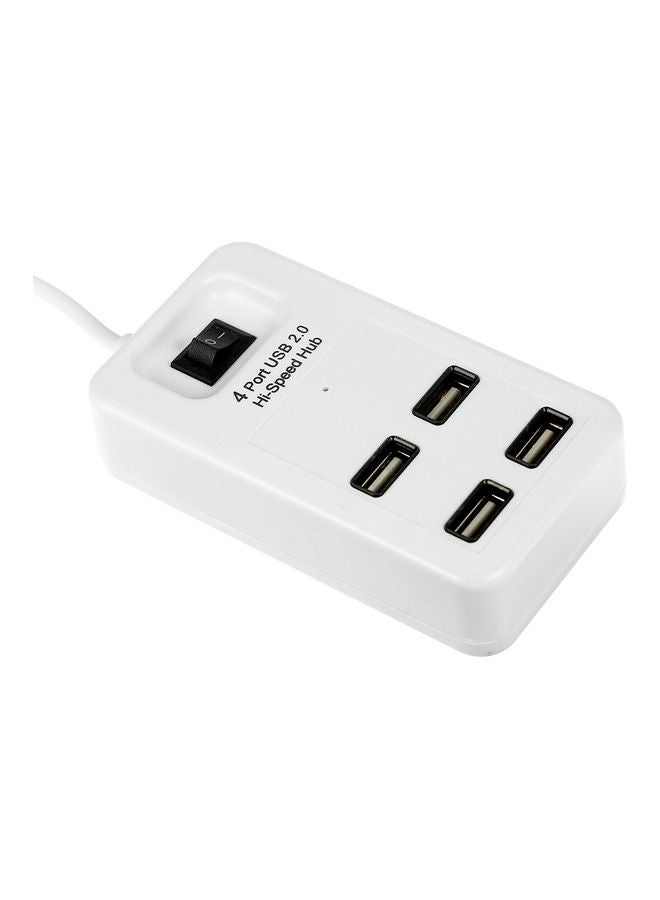 NIBEMINENT 4-Port USB 2.0 Hi-Speed Hub White - Image 3
