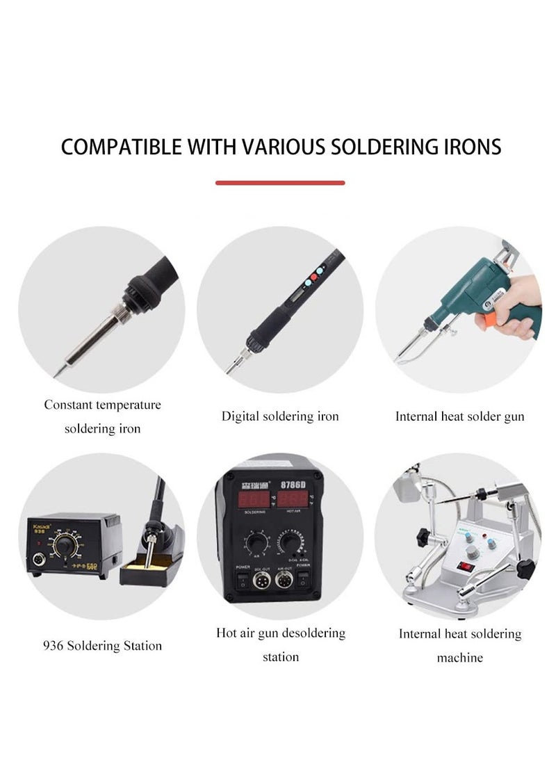 Generic - , 10Pcs 900M Lead-Free Solder Iron Tip Replaceable Soldering Tip Kit with Welding Sleeve for Hakko Quick Aoyue Yihua Maplin ABF Soldering Station - Image 1