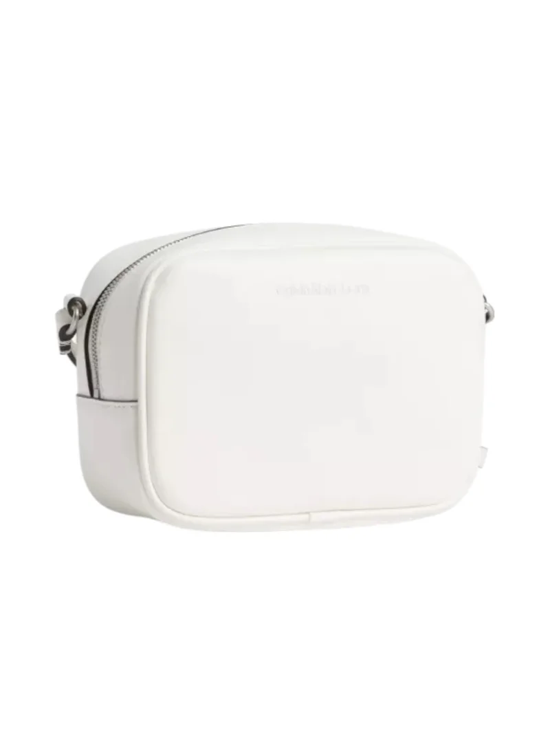 Calvin Klein Jeans Women's Crossbody Camera Bag - Faux Leather, White