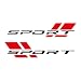BDZMC 2PCS Car Sport Letter Logo Decal Reflective Vinyl Decal Sticker for Car Side Waterproof Decoration Car Door Decals Car Exterior Accessories for Bumper Body Rear Blackred 2PCS - Image 2