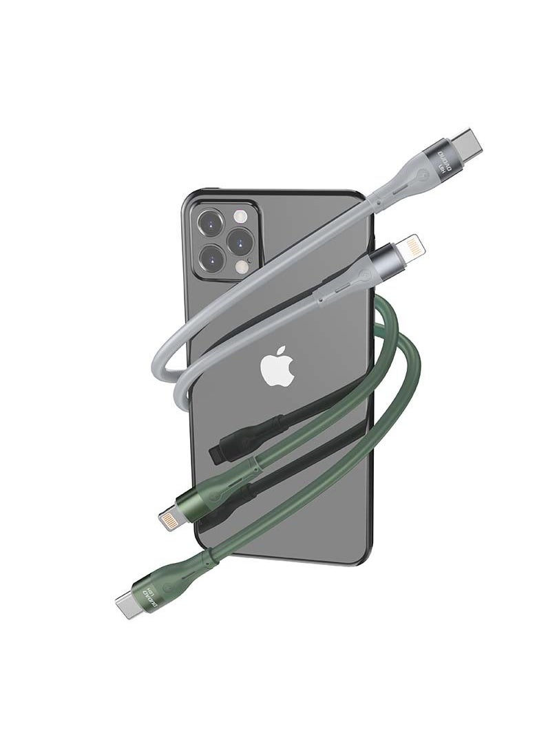 DUDAO INET iPhone Charger Cable USB C to Lightning Cable Fast Charging PD 65W (Compatible for iPhone 14/14 Pro/14 Plus/14 Pro Max, iPad Pro, iPhone 8-13 All Series) / (GREEN) - L6H  - Image 4