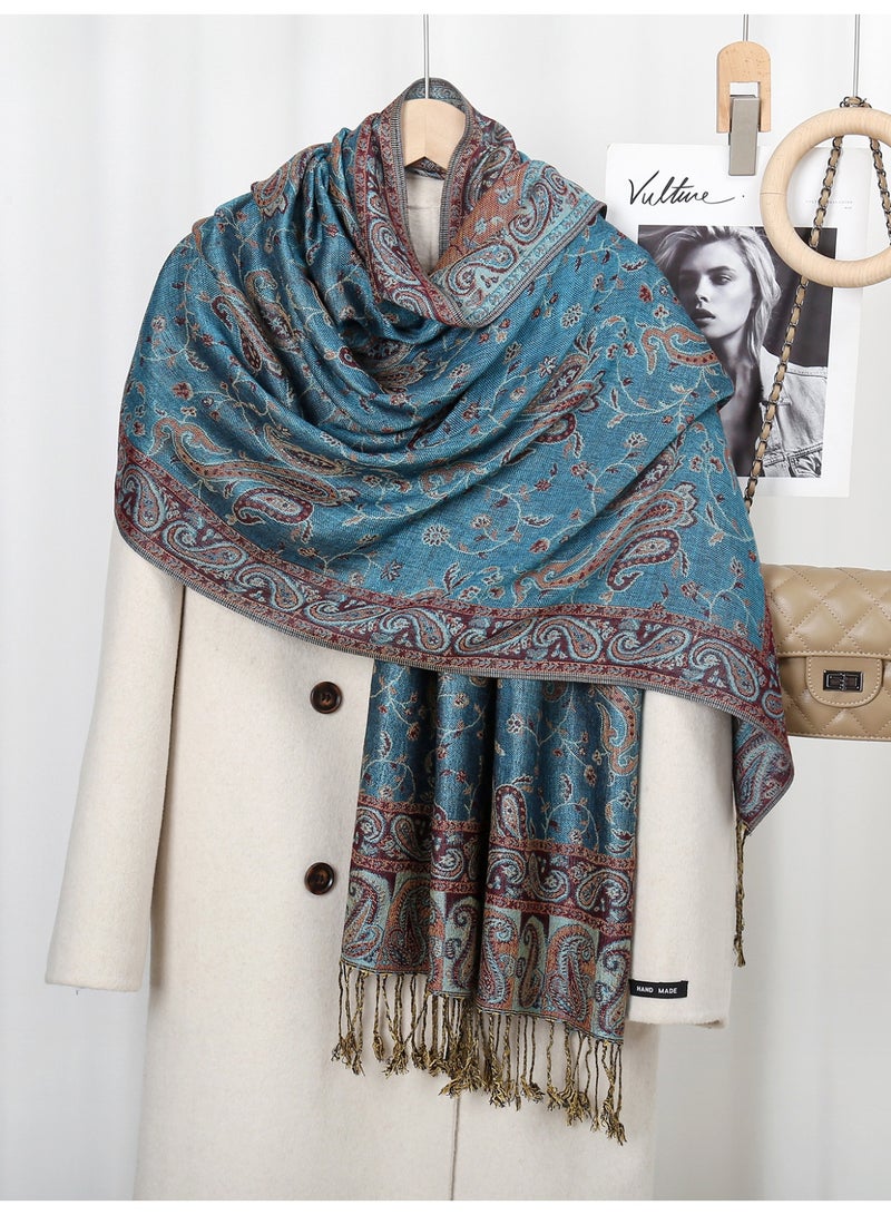 Women Hijab Cashew Printed Scarf Headwrap Full Cover Hijabs  - Image 5
