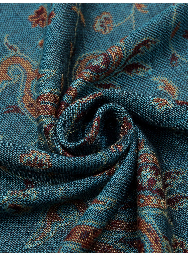 Women Hijab Cashew Printed Scarf Headwrap Full Cover Hijabs - Image 3