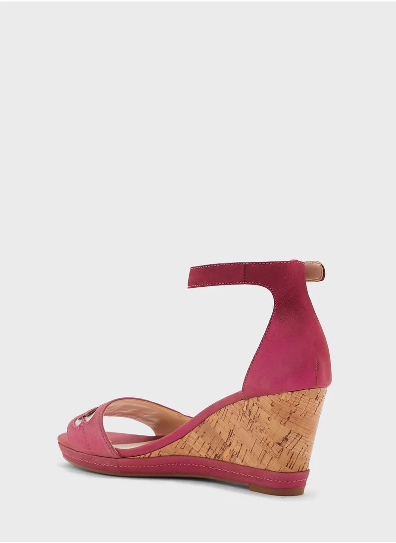 NINE WEST Julian Ankel Strap Wedges