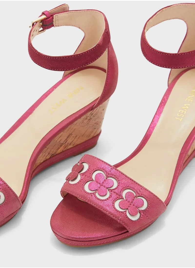NINE WEST Julian Ankel Strap Wedges