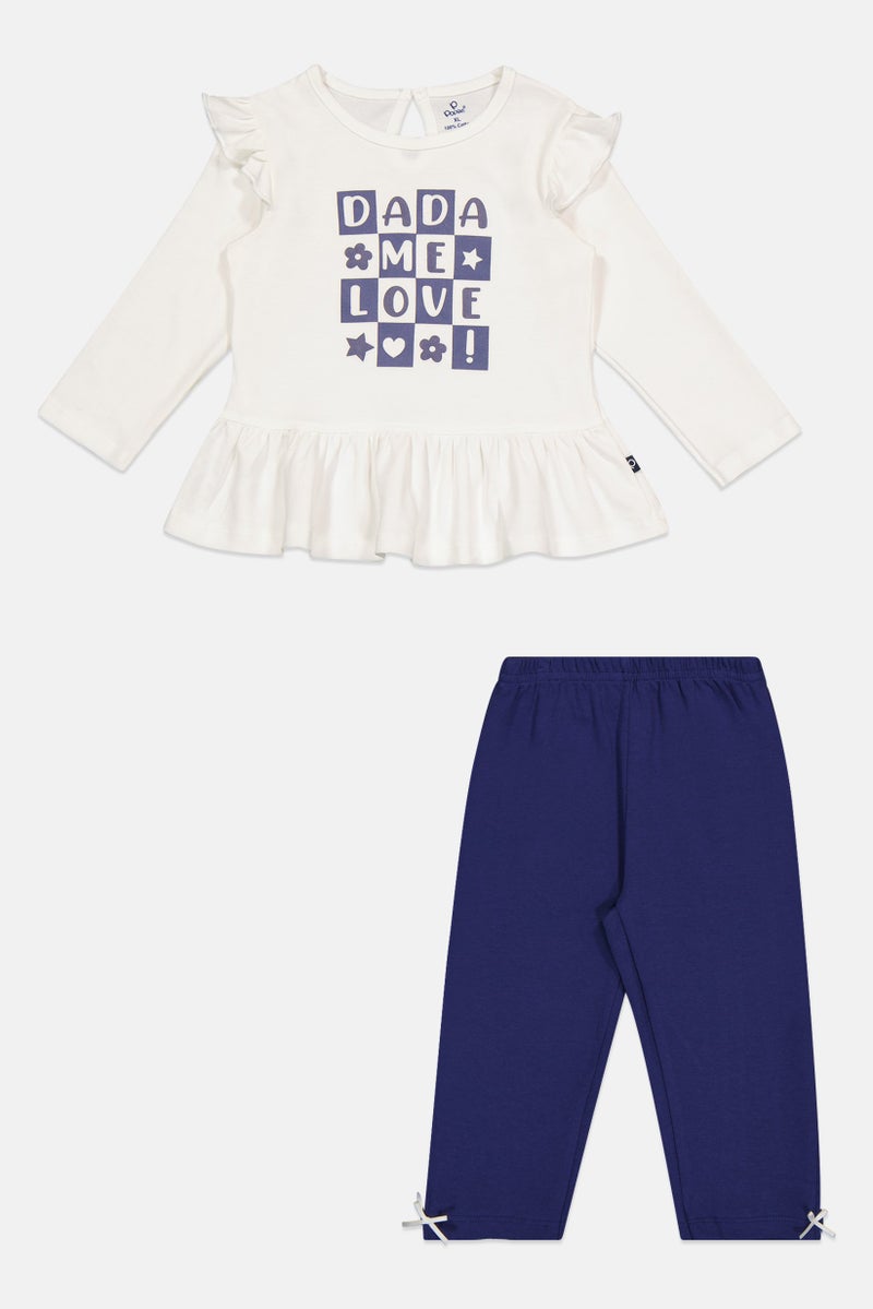 POPEES Toddlers Girl 2 Pcs Graphic Print Top And Pants Set, Multicolor - Image 2
