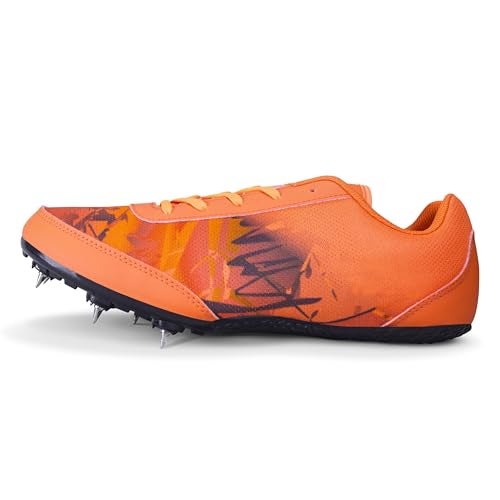Nivia Men Zion-1 Running Spikes Shoes, Running Spikes for Athletics, Track and Field Shoes for Men (Orange) UK-05 - Image 1