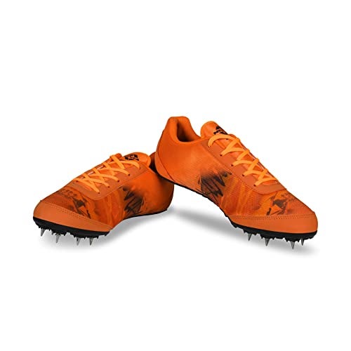 Nivia Men Zion-1 Running Spikes Shoes, Running Spikes for Athletics, Track and Field Shoes for Men (Orange) UK-05 - Image 4