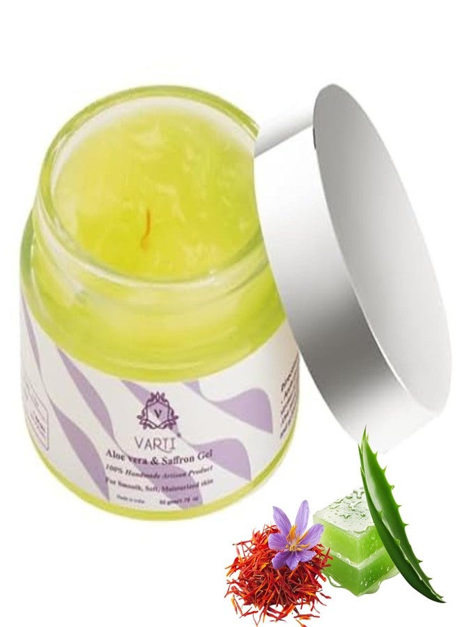 VARTI Pure Aloe Vera & Saffron Sunscreen Gel 50Gm for Face, 100% Ayurvedic & Natural, Deep Skin Hydration, Used as a Daily Moisturizer, Anti-Ageing & Wrinkle Reduction, Suitable for All Skin Type - Image 1