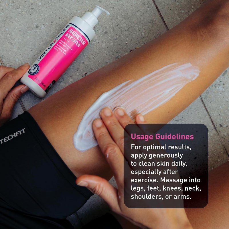 Wintergreen Magnesium Body Lotion 85oz Arnica Menthol for Muscle Recovery Soothing and Hydrating Formula for Sore Muscles FastAbsorbing Relief - Image 4