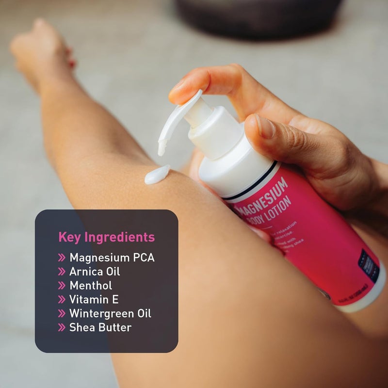 Wintergreen Magnesium Body Lotion 85oz Arnica Menthol for Muscle Recovery Soothing and Hydrating Formula for Sore Muscles FastAbsorbing Relief - Image 3