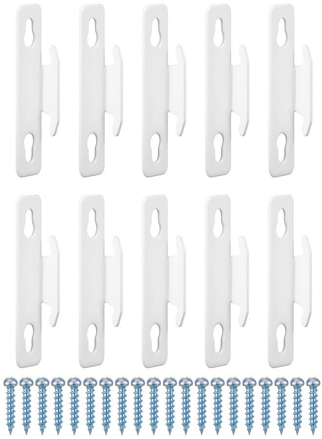 Sratte Curtain Rod Bracket Curtain Rod Single Hardware Brackets Spreader Wall Hooks with Screws Window Hardware Holders for Kitchen Accessories Supply(White,10 Pcs) - Image 1