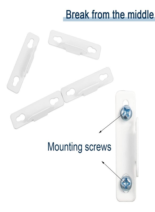 Sratte Curtain Rod Bracket Curtain Rod Single Hardware Brackets Spreader Wall Hooks with Screws Window Hardware Holders for Kitchen Accessories Supply(White,10 Pcs) - Image 4