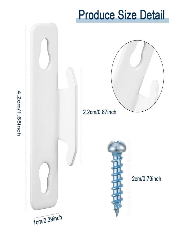 Sratte Curtain Rod Bracket Curtain Rod Single Hardware Brackets Spreader Wall Hooks with Screws Window Hardware Holders for Kitchen Accessories Supply(White,10 Pcs) - Image 2