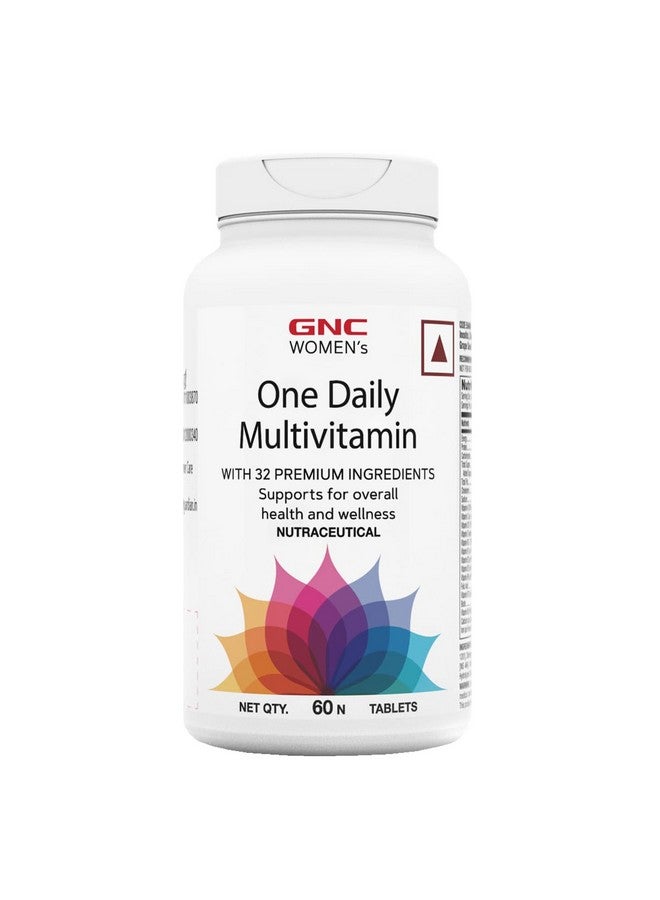 GNC Women's One Daily Multivitamin - 32 Premium Ingredients with Vitamin C, Biotin, Collagen & Antioxidants | Boosts Immunity & Energy | Improves Skin, Hair, Nails & Eye Health | 60 Tablets - Image 1