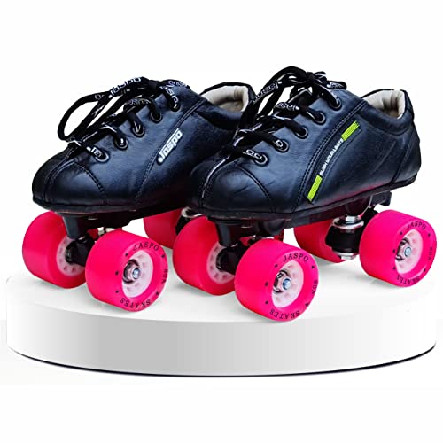 jaspo Unisex Sprint Pro 10 Quad Outdoor Wheel Roller Skates - Junior Size 11 Uk, Pink - Pu Wheels For Beginner & Intermediate Practice - Image 4