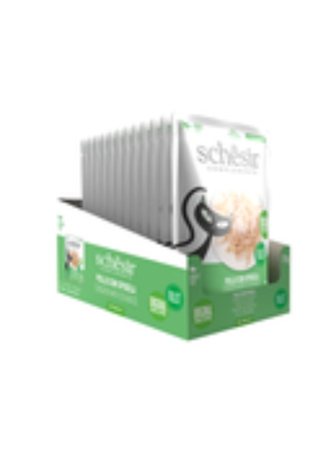 شيسر شيزر - عبوة من 12 طعامًا رطبًا للقطط في كيس جيلي - دجاج مع سمك القاروص 12 × 70 جم - Image 1