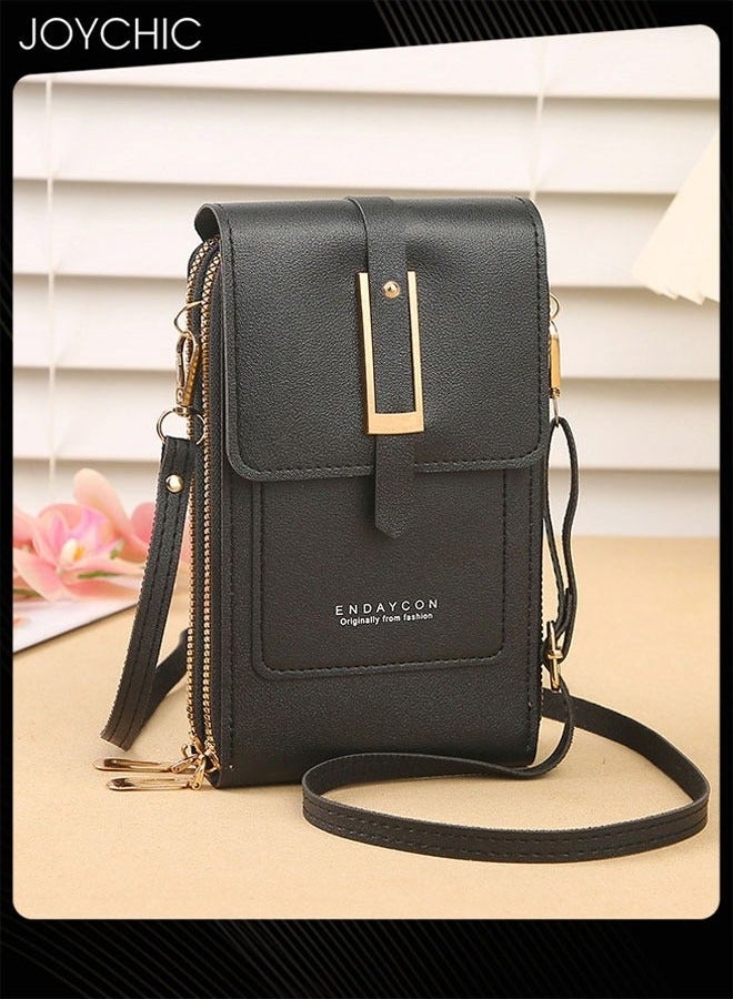 Joychic Small Touch Screen Crossbody Phone Bag for Women, PU Leather Mobile Phone Purse with Adjustable Shoulder Strap, Card Slots, Travel Cellphone Handbags Coin Wallet for Ladies - Image 1