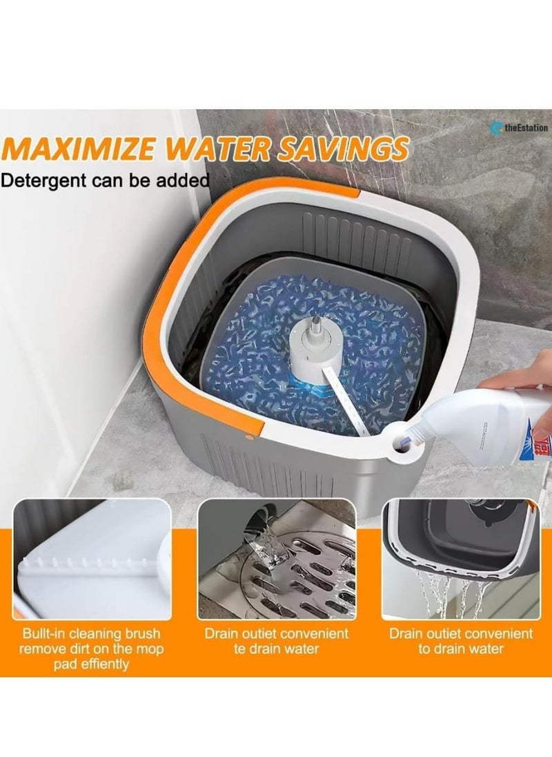 Generic - Mop and Bucket Set with Separate Clean and Dirty Water, Self Cleaning Dry Wet Floor Mop with 3 Pads Washable and Reusable Pad with 360 Rotating Microfiber Bucket - Image 1