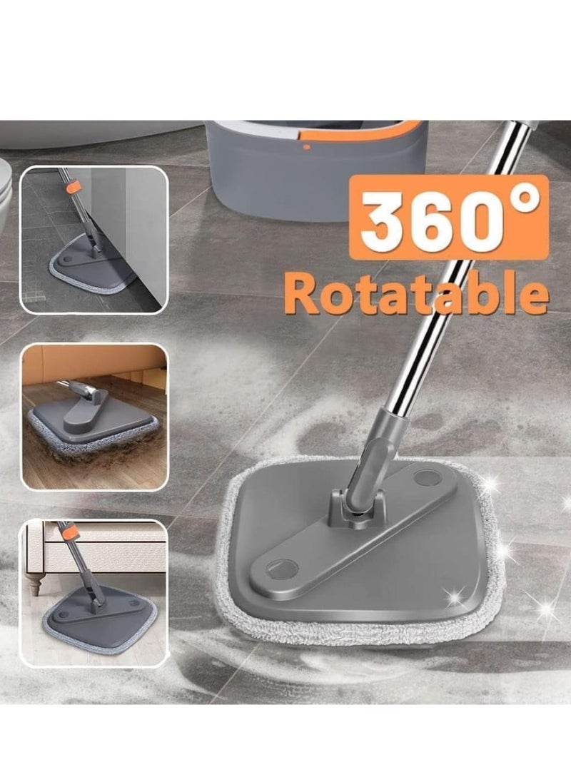 Generic - Mop and Bucket Set with Separate Clean and Dirty Water, Self Cleaning Dry Wet Floor Mop with 3 Pads Washable and Reusable Pad with 360 Rotating Microfiber Bucket - Image 1
