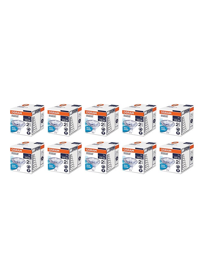 OSRAM 10-Piece Decostar 51S Halogen Lamp 12V 20W 36 Degree GU5.3 44860 WFL Light Bulb - Image 4