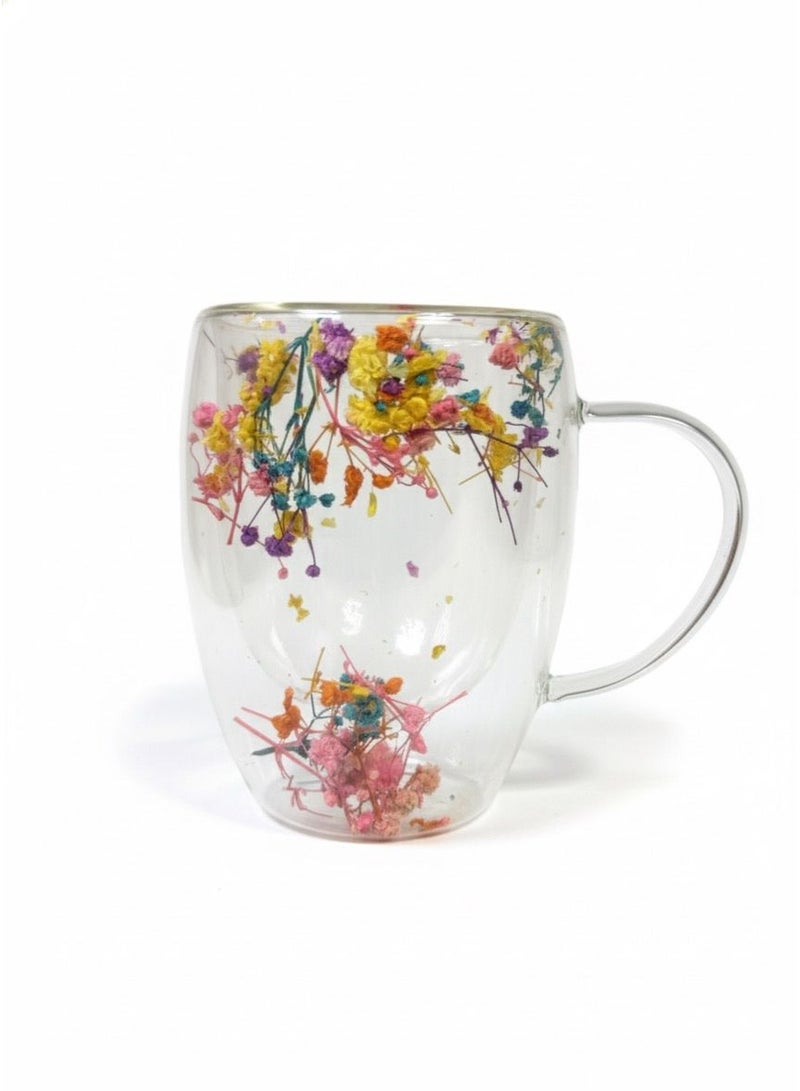 MELIZ Bickerbond Double-Walled Mug with Colorful Dried Flower Design - Image 2