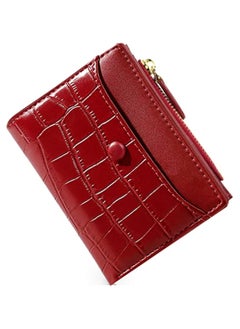 Generic Women's Wallets, Short Women's Leather Wallets, Storage Bags and Credit Card Holder, Ladies Handbag Card Holder, Red, Faux Leather  - Image 1