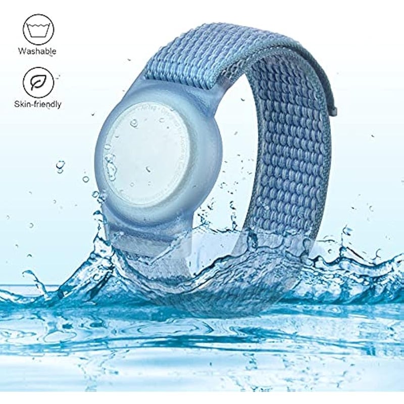 Kids Wristband Compatible with Apple AirTag, Protective Case for Air Tag GPS Tracker Holder with Nylon Bracelet, Adjustable Anti Lost Watch Band for Toddler Child Elder - Image 5