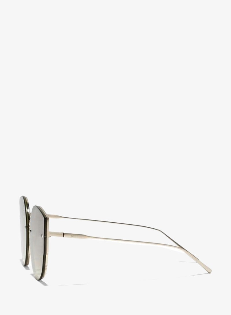 30Sundays ON POINT Women Brown Sunglasses - Frame Material: Metal - Lens Color: Brown- Frame Color: Japanese Gold - Full Rim - Image 3