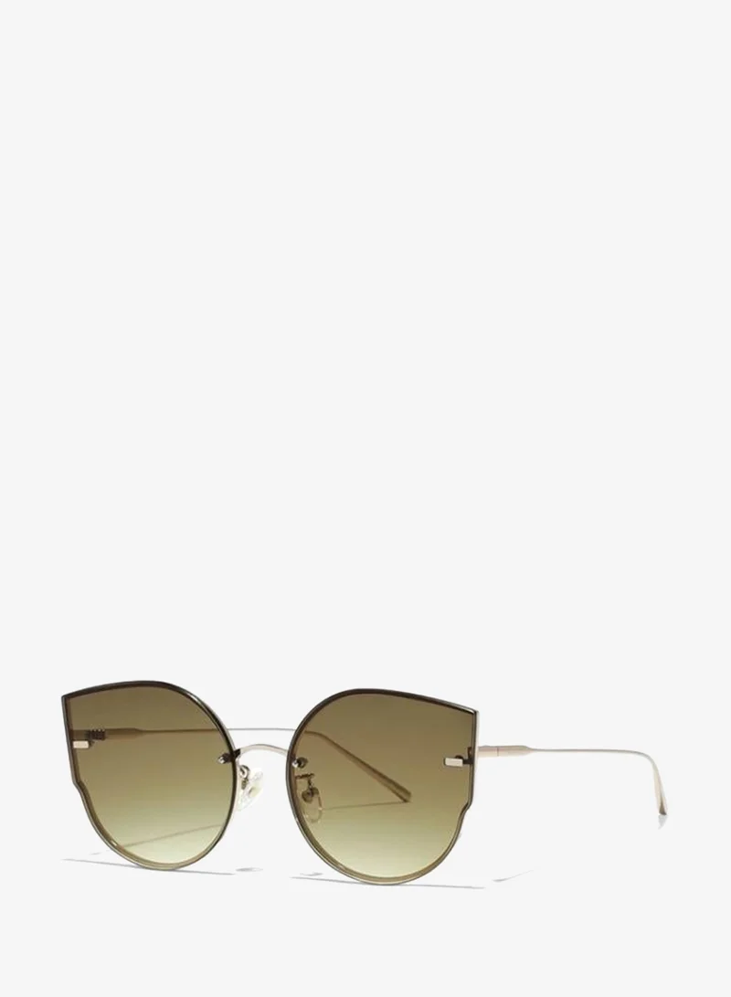 30Sundays ON POINT Women Brown Sunglasses - Frame Material: Metal - Lens Color: Brown- Frame Color: Japanese Gold - Full Rim