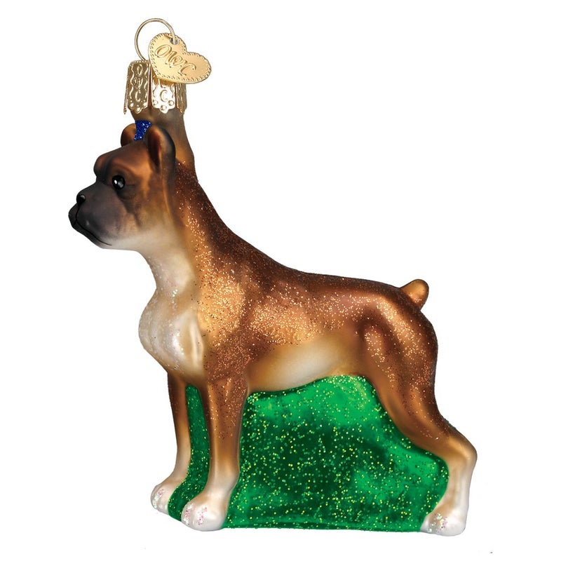 Old World Christmas Old World Christmas Ornaments: Dog Collection Glass Blown Ornaments for Christmas Tree  Boxer Dog